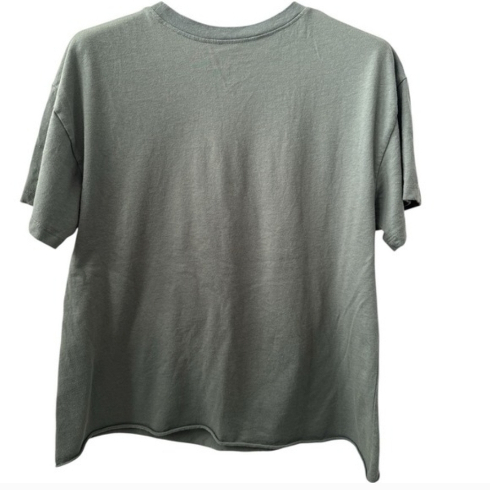 Juniors XL • Disney • Olive Green Graphic Tee with Stitch and Floral Design - Picture 6 of 7